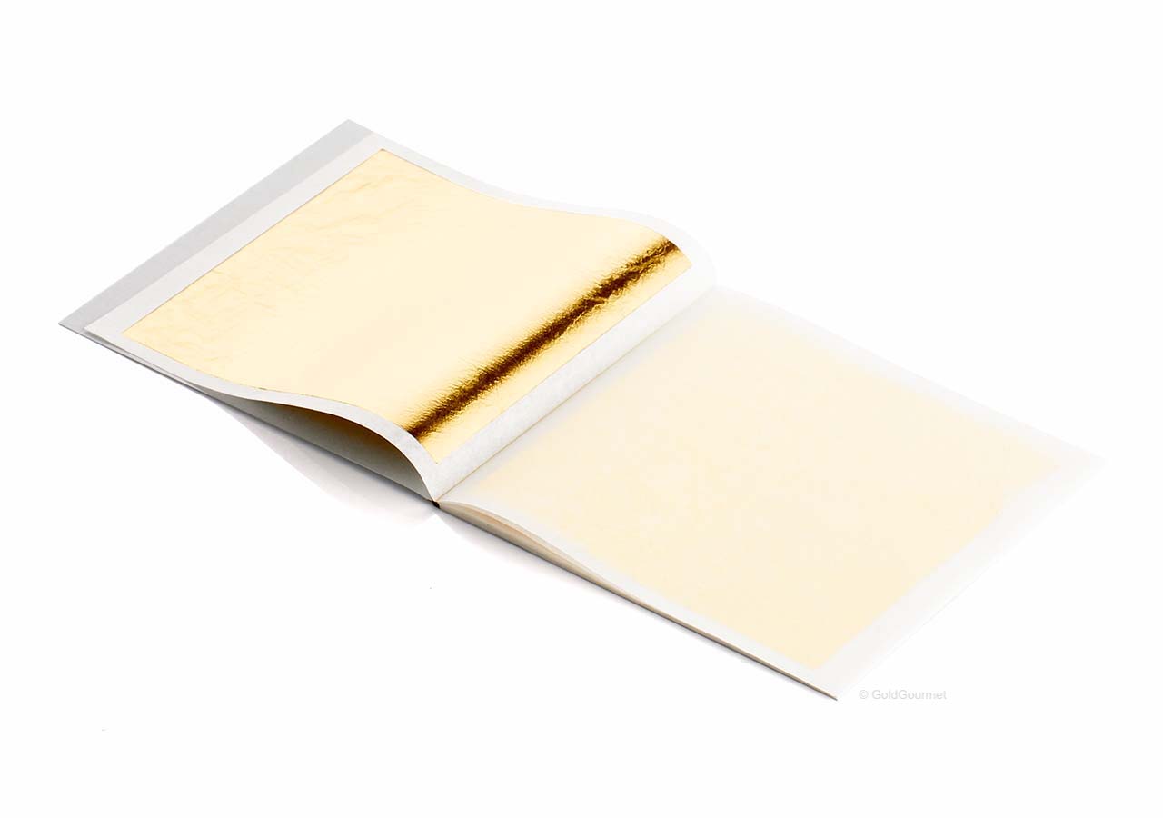 Edible Gold Leaf Qty. 10 Sheets Size 8cm x 8cm Loose Leaf Booklets. - GOLD  & SILVER LEAF